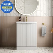 Bathroom Vanity Unit Fluted