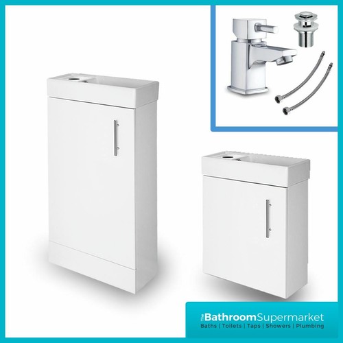 White gloss bathroom - bathroom, vanity