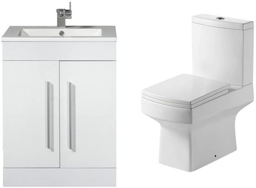 Toilet basin set white - basin,