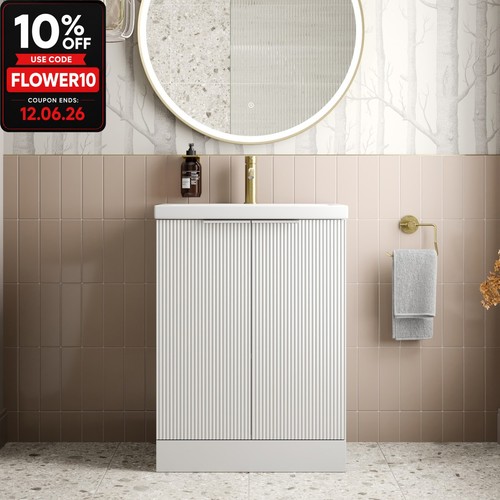 Bathroom vanity unit fluted - unit,